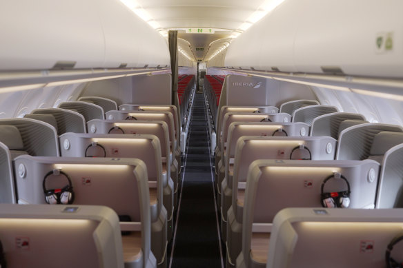 Iberia’s business class. Qantas’ version will not have lie-flat seats. 