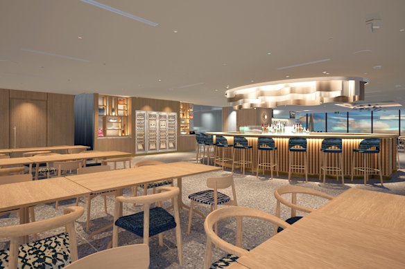 Impressão artística do novo restaurante da Sydney Seafood School.