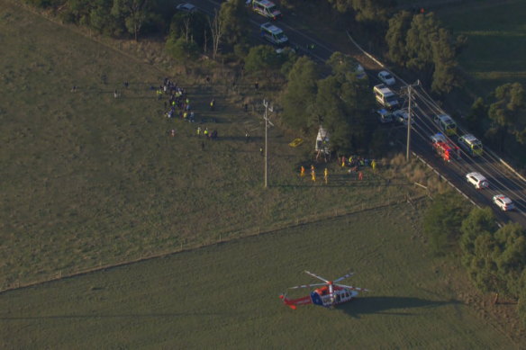 An Air Ambulance at the scene.