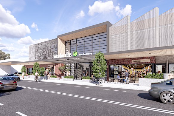 An artist’s impression of the planned Woolworths development.