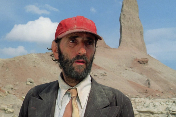 Harry Dean Stanton in Wim Wenders’ film Paris, Texas.