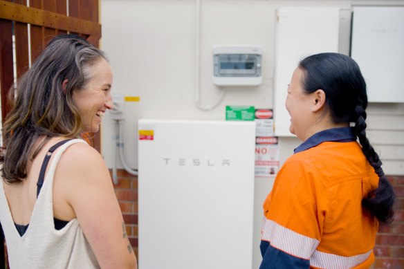 After the 2019 bushfires, Bawley Point resident Luci Somers (left) was considering leaving the community, but a microgrid will help keep the power on should a blackout or natural disaster occur again. 