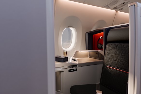 Delta is the only airline flying between Australian and the US to have enclosed suites in business class.