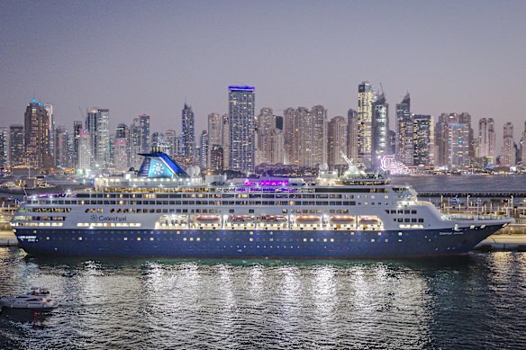 Celestyal Journey entering Dubai.
