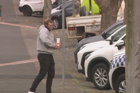 Carlton coach Michael Voss after stopping an alleged car thief while on a coffee run on Tuesday. 