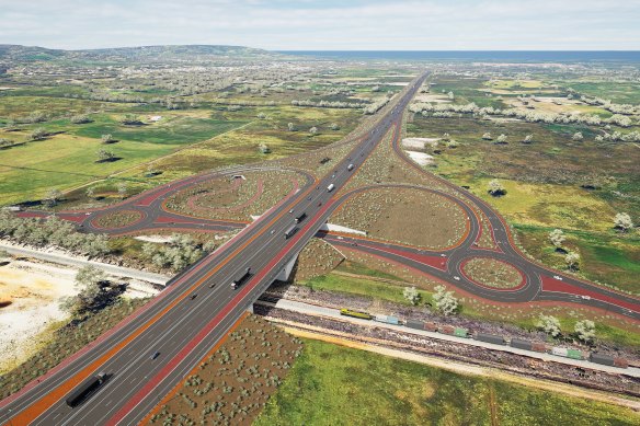 The concept design for the Tonkin Highway extension.