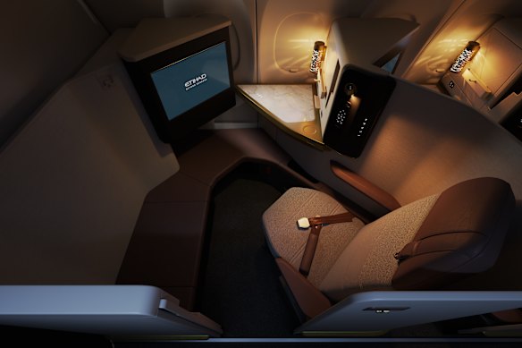 Etihad will squeeze a large first-class suite on to its Airbus A321s, which will occupy the first row.