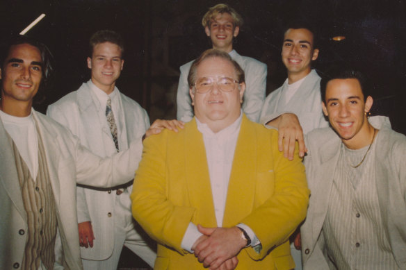 Lou Pearlman with the Backstreet Boys. 