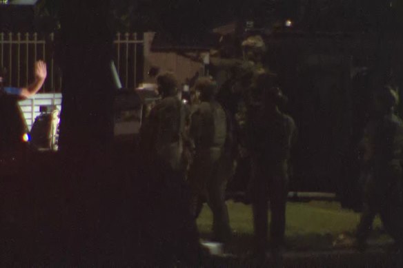 Two people being arrested at Bonnyrigg in relation to the Bondi shooting.