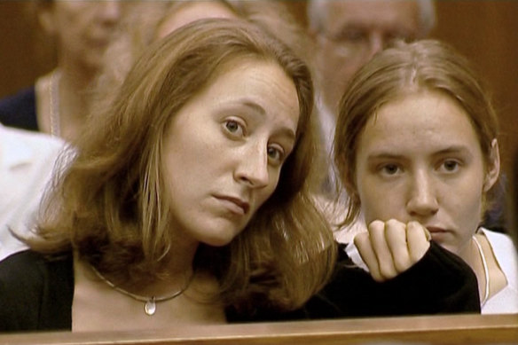 One of the documentaries explored in Subject is The Staircase, which examines the trial of Michael Peterson (accused of murdering wife Kathleen) and the impact it has on their family, including adopted daughters Margaret and Martha Ratliff (pictured).