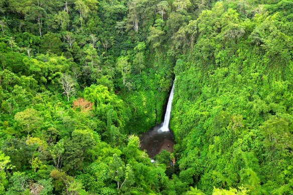 Air Terjun Melanting Waterfall has almost 500 steps.