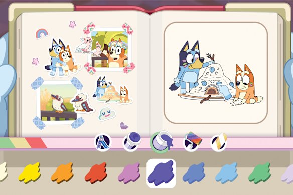 Added value comes in the form of colouring in and other mini-games.