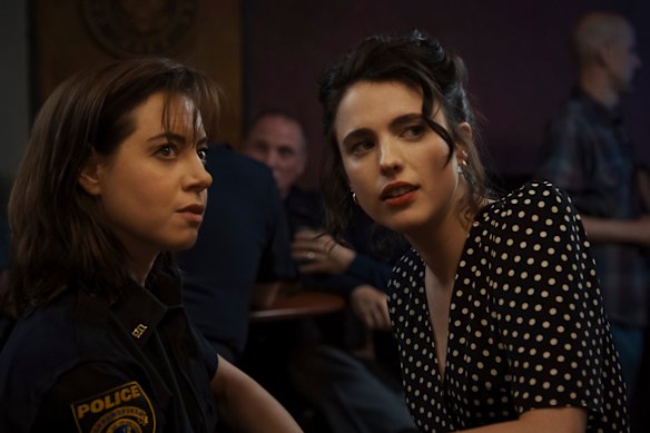 Aubrey Plaza (left) is starring in the upcoming mystery-comedy Honey Don’t! alongside Margaret Qualley (right).