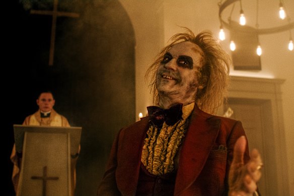 Michael Keaton in Tim Burton’s 1988 film, Beetlejuice.