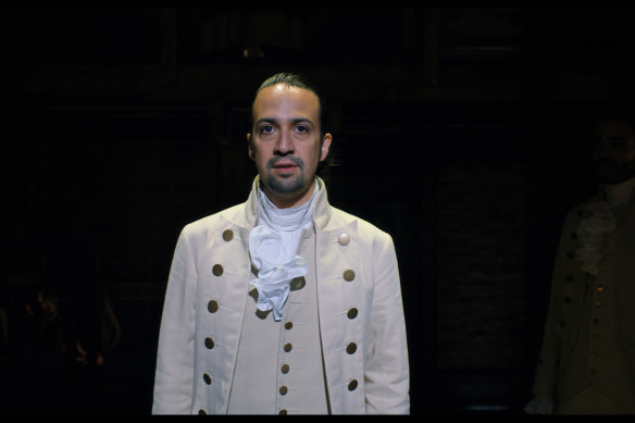 The film version of Hamilton (pictured is Lin-Manuel Miranda in the lead role) has people trying to separate fact and fiction. 