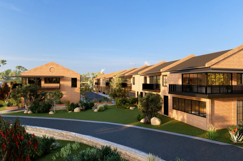 Digital bricks and mortar: Render of some of the 64 villas to be built in the resort.