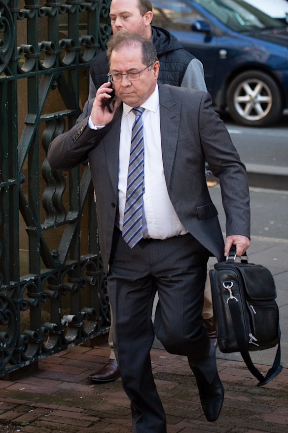 Alleged money launderer Gordon McAndrew at Central Local Court. 