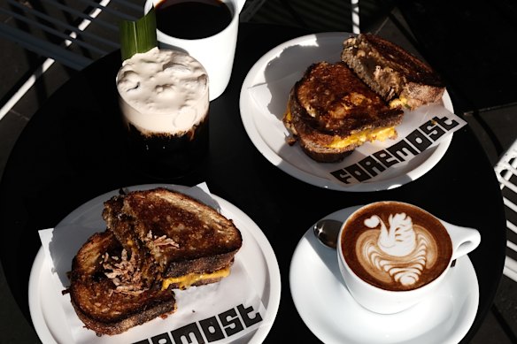 Toasties and coffee at Foremost.