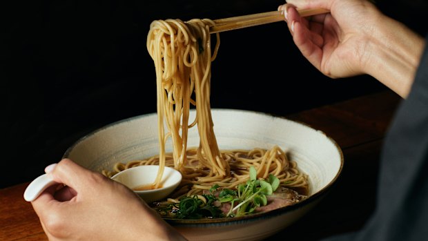 Signature duck shoyu ramen.