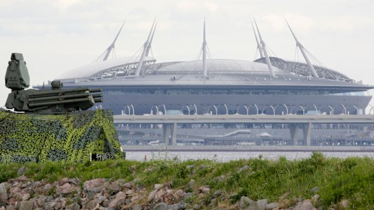 The stadium in St Petersburg.