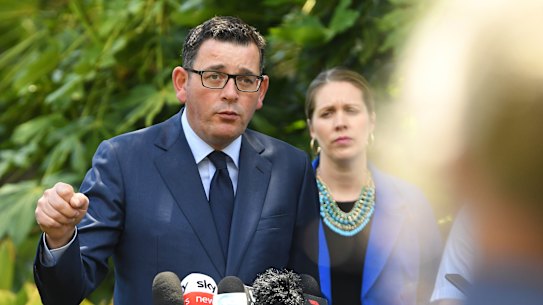 Premier Daniel Andrews accused the opposition of playing politics with the royal commission's report.