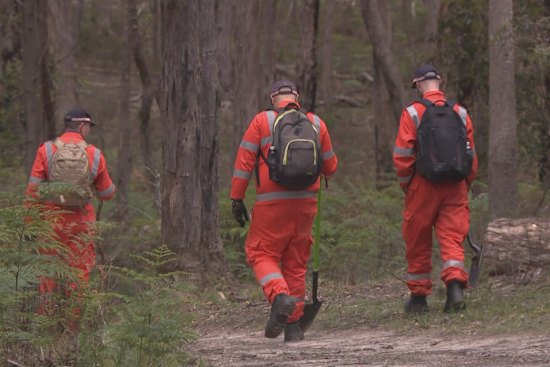 Police search for Samantha Murphy at Enfield State Park on Thursday.