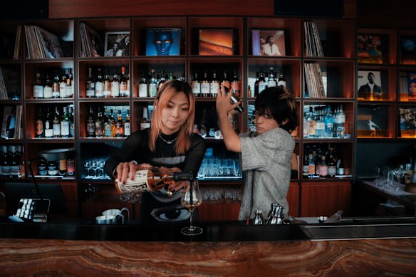 Joey Tai (left) and Masaki Hisaike have opened the bar with three friends.