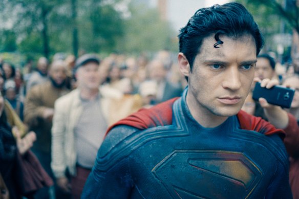 David Corenswet as Clark Kent/Superman.