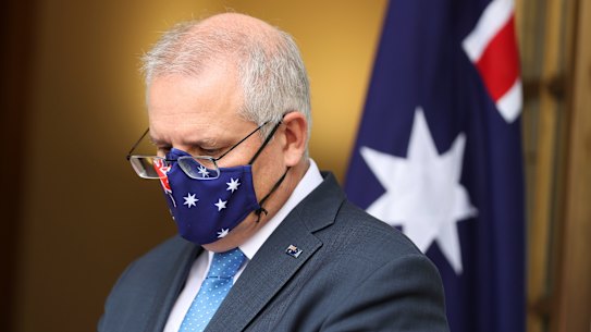 Prime Minister Scott Morrison announces his four phase plan after a National cabinet meeting. 