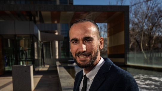 Mostafa Azimitabar outside the Federal Court on Tuesday.