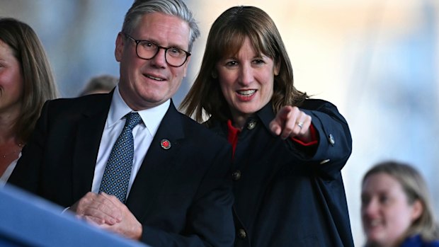 UK Chancellor of the Exchequer Rachel Reeves (right) with Prime Minister Keir Starmer in London in May.