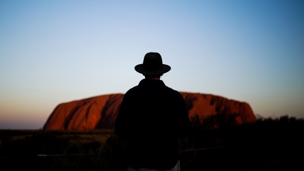 Journalist Tony Wright on assignment to cover the closure of the climb at Uluru on Saturday 26 October 2019.