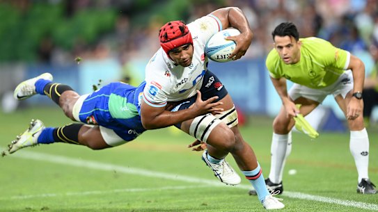 Langi Gleeson was dominant for NSW early on.