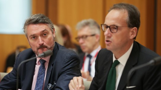 ASIC's Daniel Crennan, left, and James Shipton. 