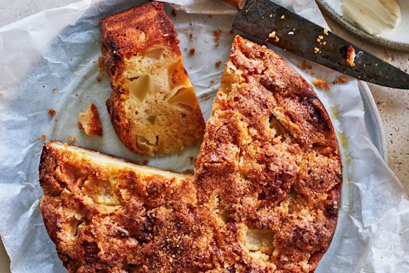 Adam Liaw’s apple and pear cake.