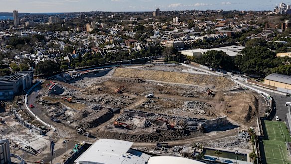 What remains of the stadium at Moore Park.