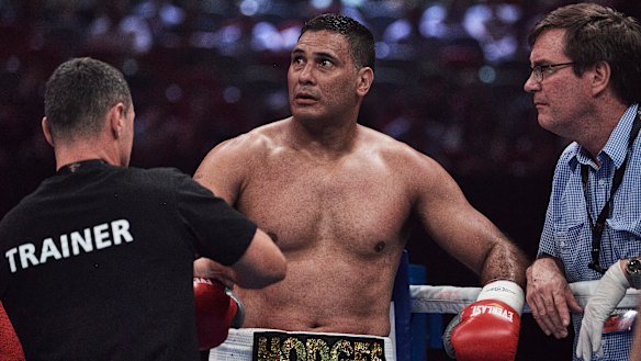 Big letdown: Justin Hodges after the fight.