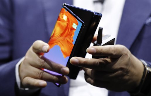 Huawei's new Mate X foldable 5G smartphone.