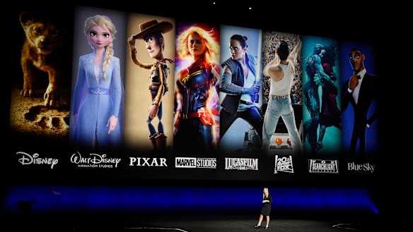 Disney+ is unveiled at CinemaCon 2019.