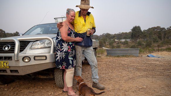 Mark and Vickey Chapman fear the Gospers Fire may hit their property at the weekend.