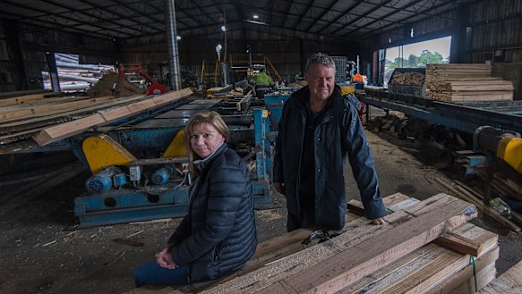 Longwarry Sawmilling Company owners Bruce Craig and Sandy Jubb think they'll be out of business in five years.