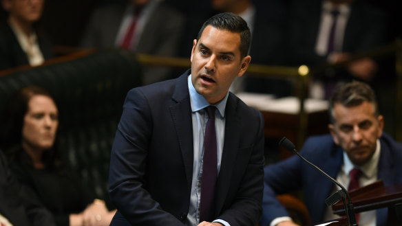Sydney MP Alex Greenwich introduces the Reproductive Healthcare Reform Bill 2019 in the Legislative Assembly.