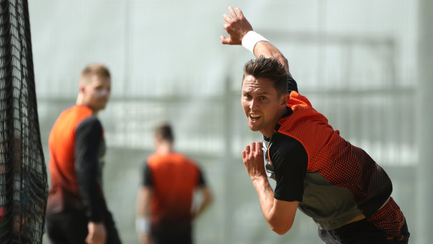 Trent Boult survived a tough session in the nets at the MCG.