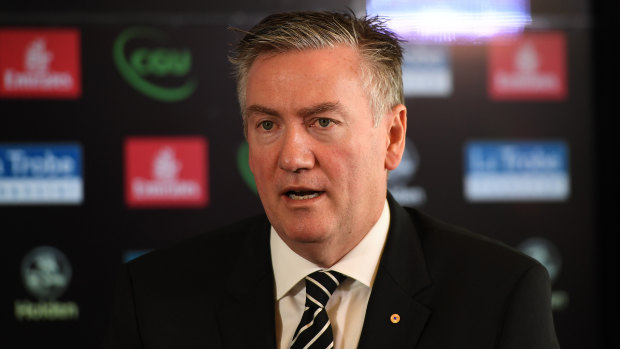 Fishing: Collingwood president Eddie McGuire was unable to make Carlton take his Alastair Clarkson bait.