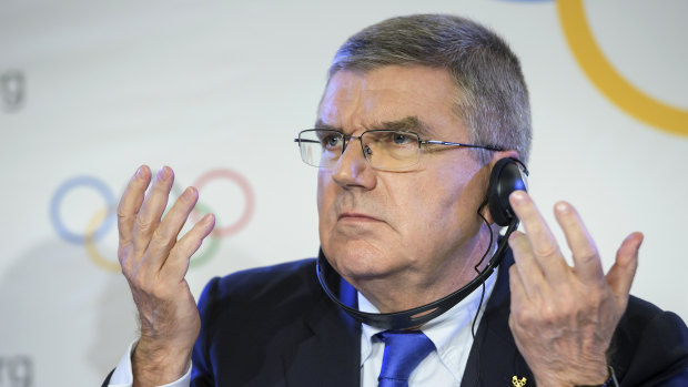 IOC president Thomas Bach visited Brisbane and the Gold Coast to inspect potential Olympics facilities.