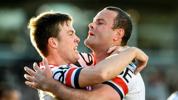 Fresh as daisies: Luke Keary and Boyd Cordner are ready to fire against the Bunnies.