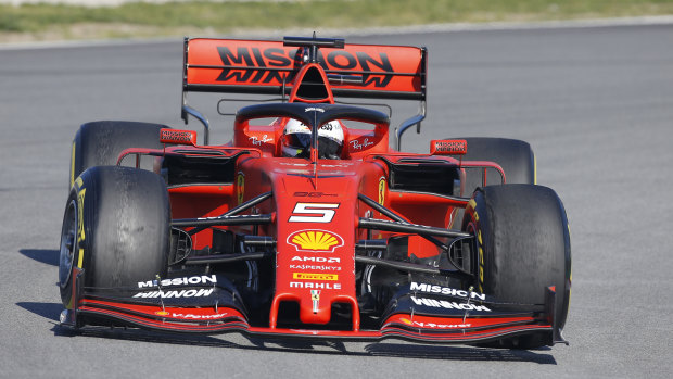 Sebastian Vettel during pre-season testing.