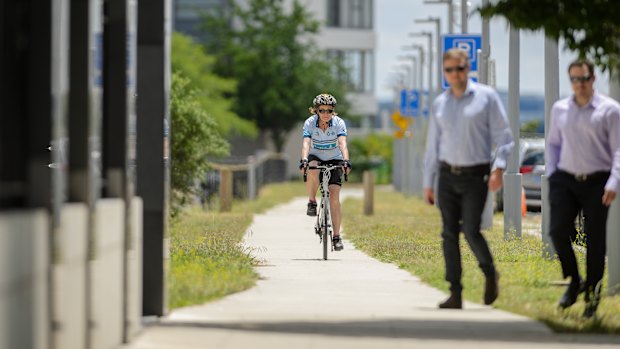 Cyclists are permitted to ride on footpaths in the ACT.