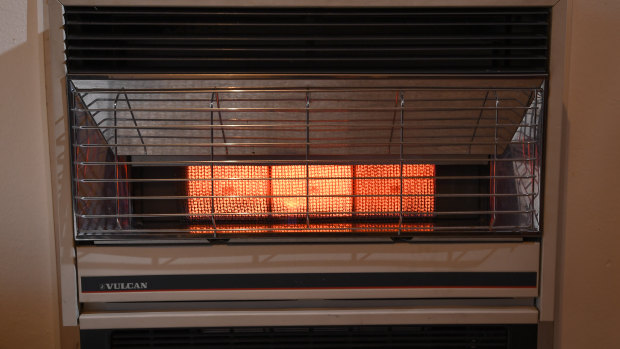 A Vulcan open-flued wall heater.