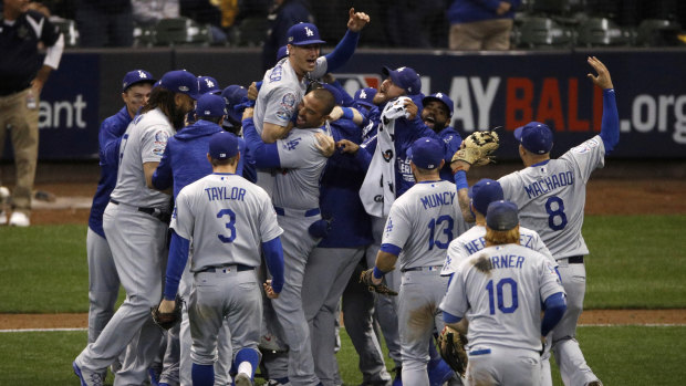 Back-to-back: LA Dodgers celebrate their game seven win to secure their place in consecutive World Series.